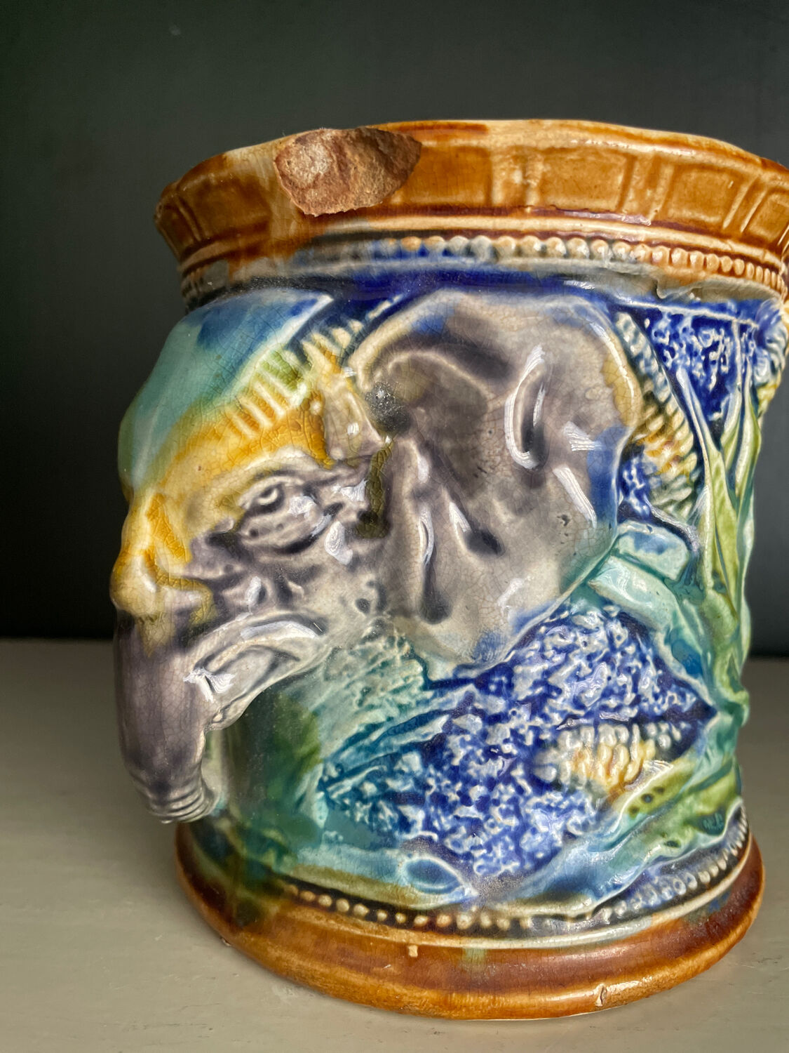 Pot in slip nineteenth century