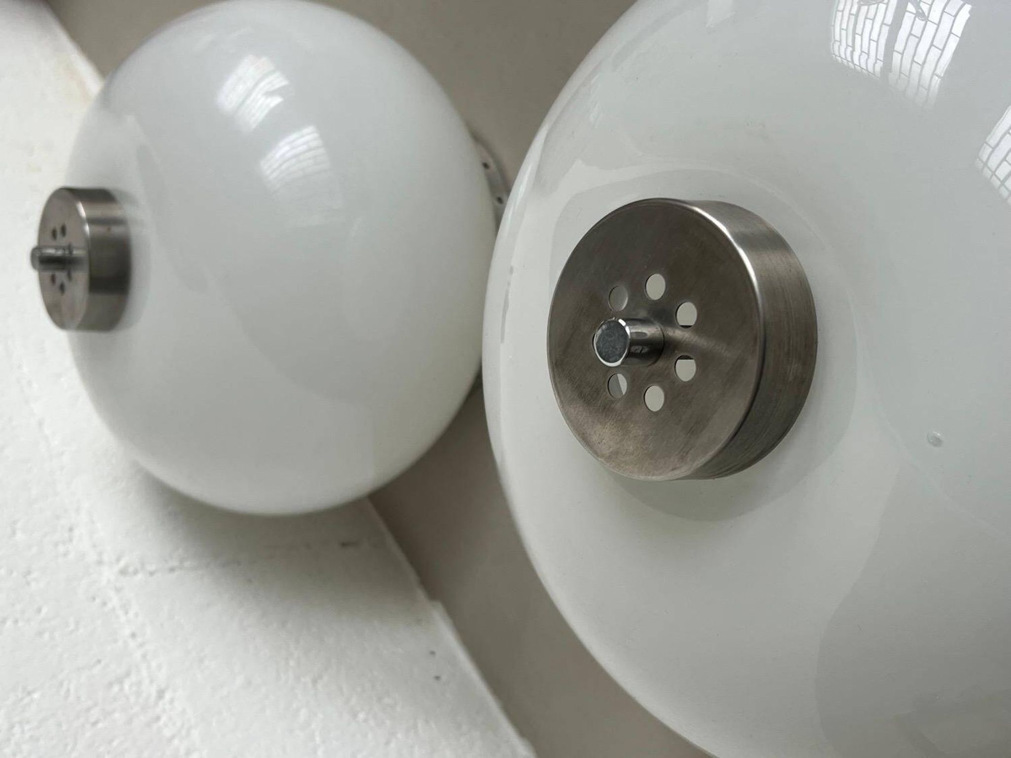 Set of Two Appliques / Ceiling lamps / Bedside table Lamps By Goffredo Reggiani