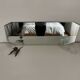 Frameless vintage mirror, bevelled 36x99cm