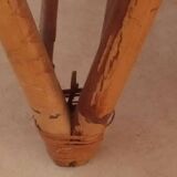 Table basse vintage en rotin et bambou