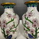 Pair of small vintage cloisonné vases