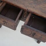 Antique Spanish Rustic Farmhouse Chestnut Side Table / Console, 18th Century
