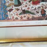 Lithographie Alain Thomas Scène hivernale Russe