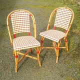 Pairs of Parisian bistro chairs Maison Drucker model Fouquet's N°2