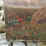 Oil on canvas country scene