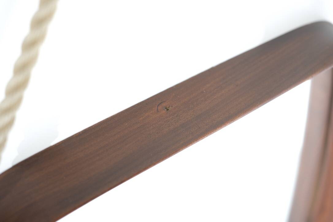 Vintage rectangular wooden mirror, Italy, 1960s.