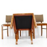 1930s Set of Four Restored Art Deco Dininng Chairs, Czechoslovakia