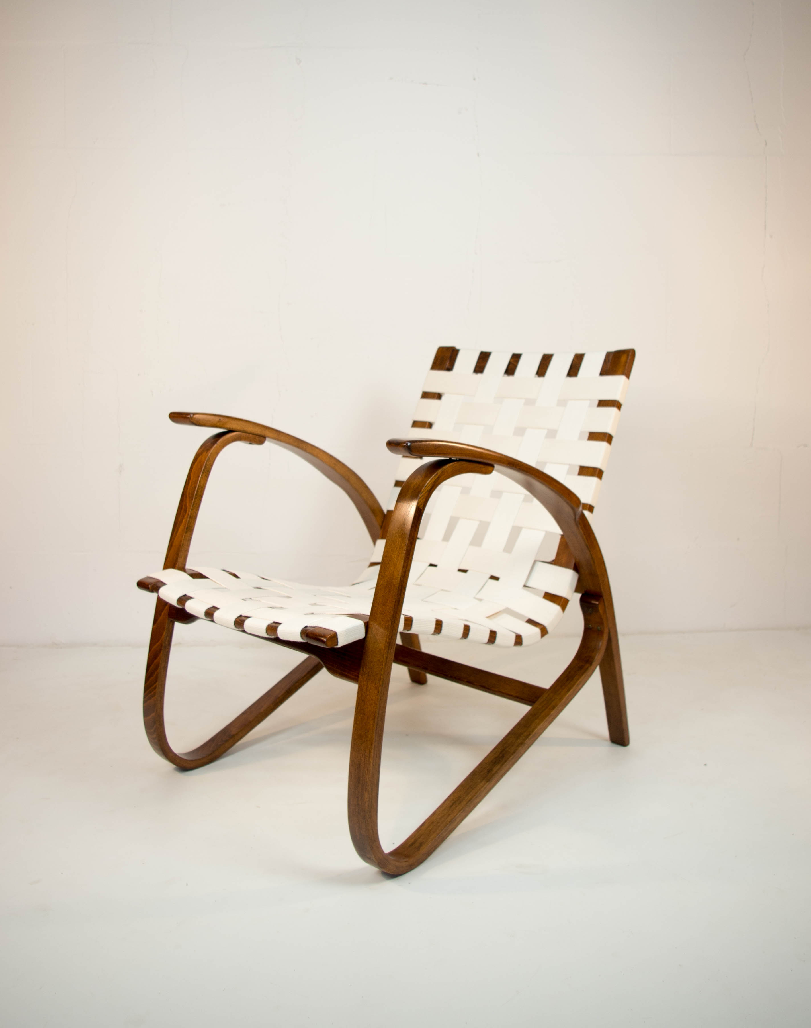 Art deco armchair by Jan Vanek, 1930s, restored