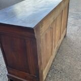 Walnut sideboard, Louis Philippe style, three doors, three shelves