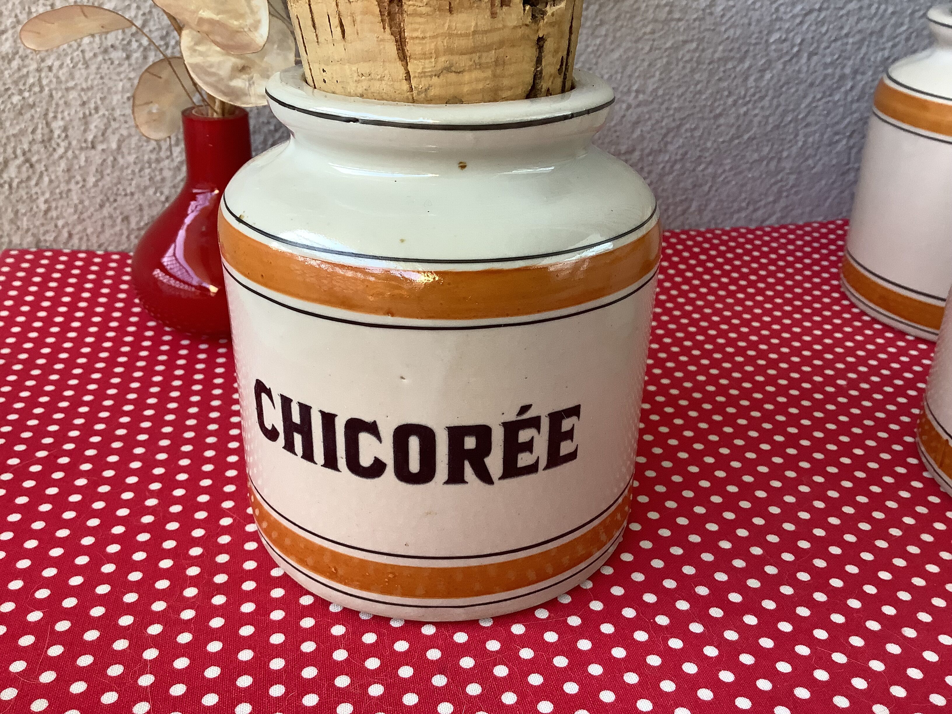 Stoneware pots LML Limoges shabby chic