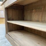 Two-sided central island counter in pine 220cm
