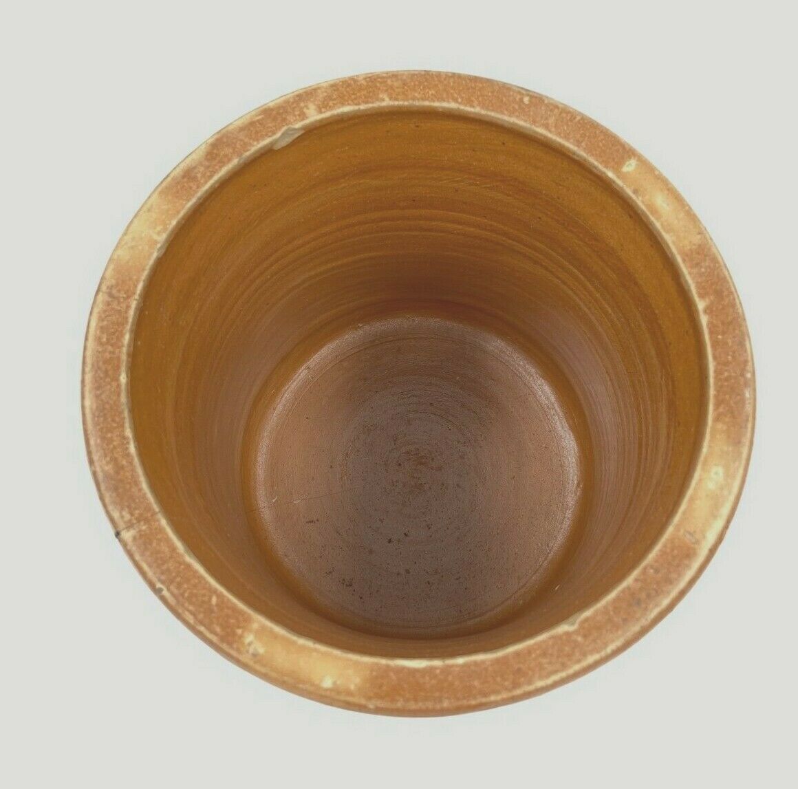 Terracotta tabac pot vernissee XlXeme gb 2 grès de beauvaisis