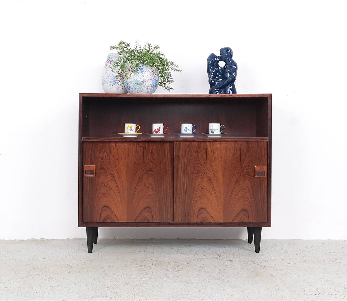 Small Danish design wardrobe with 2 sliding doors, 1960s