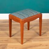 Tabouret de coiffeuse rétro en teck des années 1960