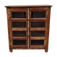 Colorful wooden window with two doors