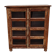 Colorful wooden window with two doors