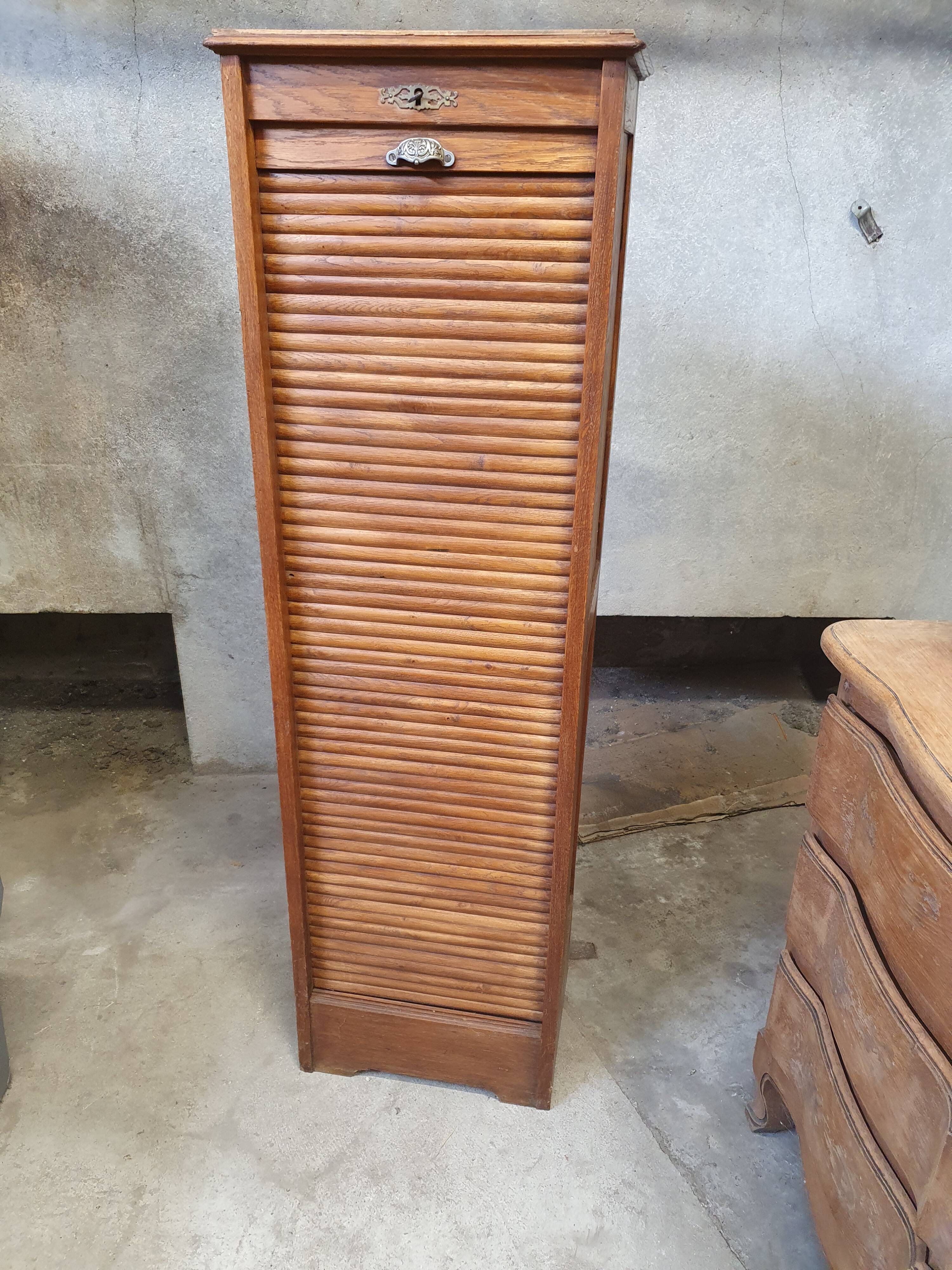 Antique curtain filing cabinet from the 50s
