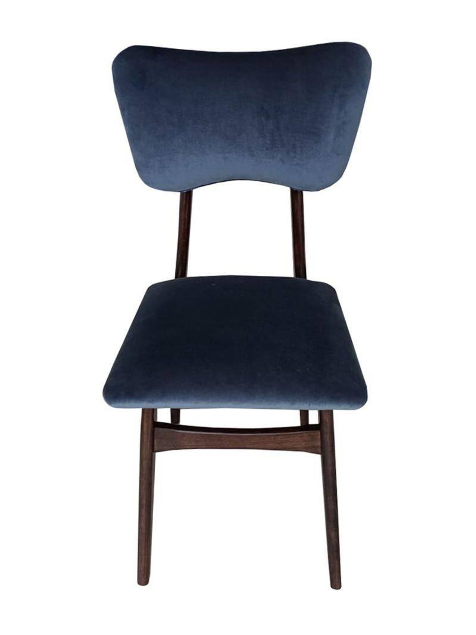 Mid-Century Butterfly Chair in navy grey fabric and walnut wood, Europe, 1960.