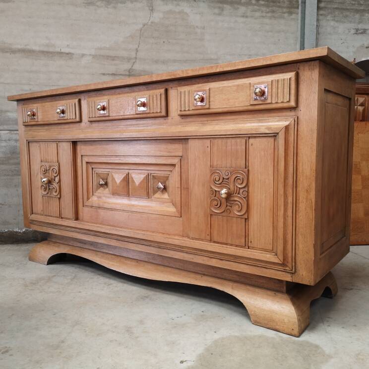 Sideboard buffet oak charles dudouyt art deco 1940
