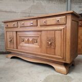 Sideboard buffet oak charles dudouyt art deco 1940
