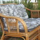 5-piece rattan salon 70/80 year jungle fabric
