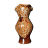 Vase vintage terre cuite vernissée avec coulures