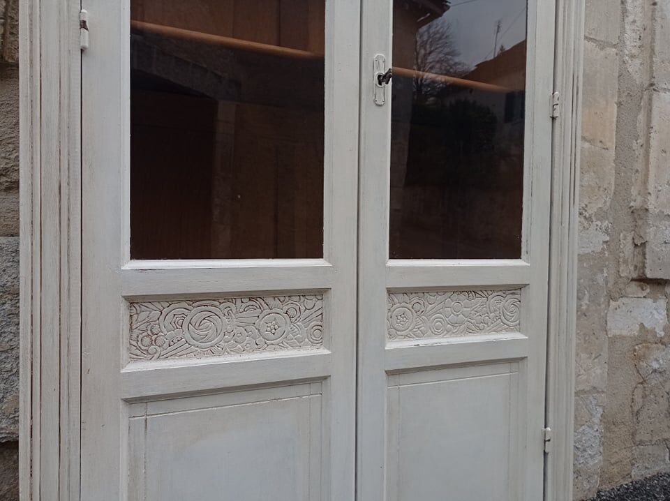 Parisian Art Deco glazed wardrobe