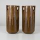Pair of Denbac vases model 244 – vintage glazed French ceramics