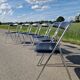 Lot de 6 chaises pliantes chromé Souvignet années 70