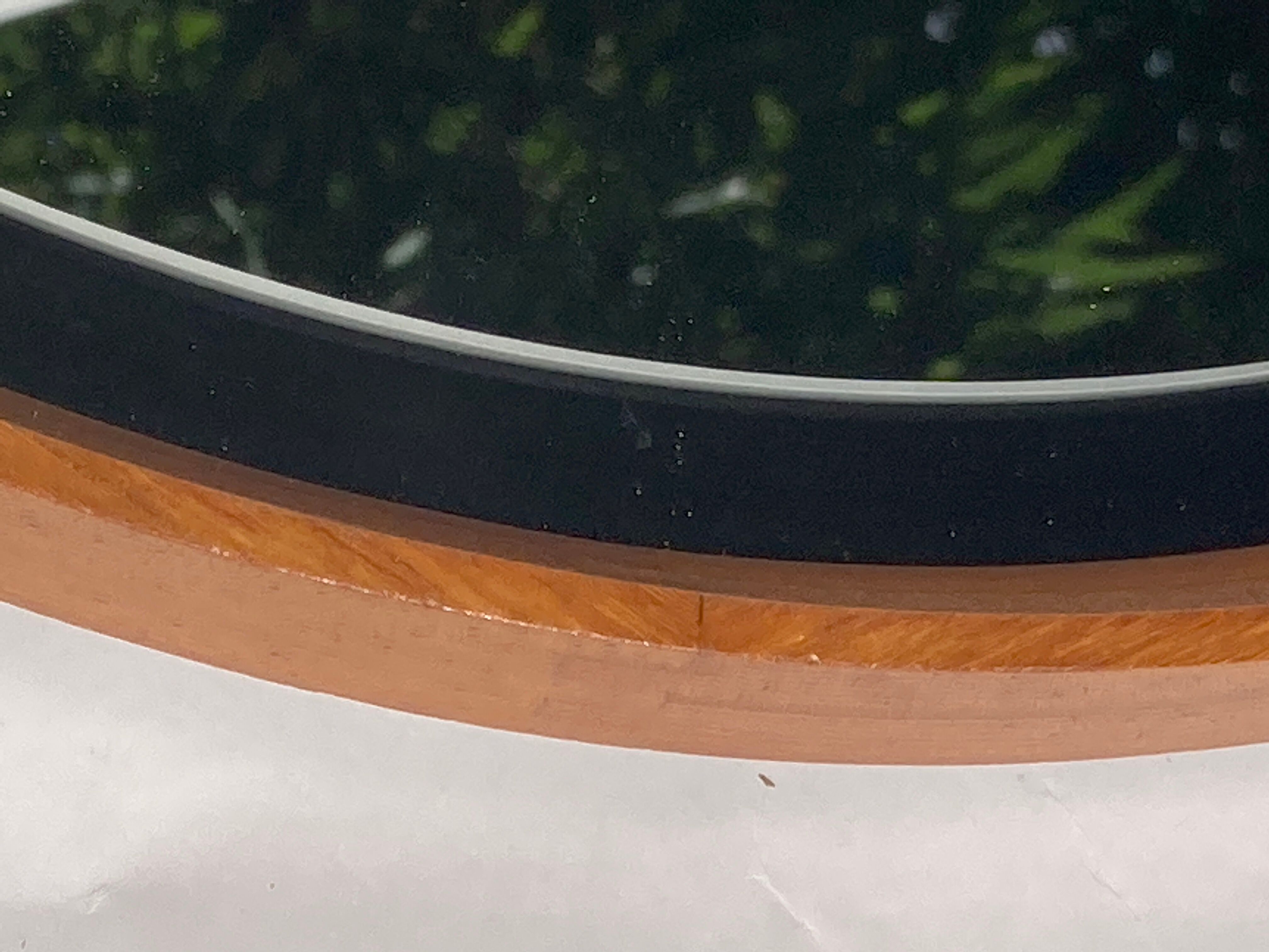 Mid-Century Teak Swedish Mirror by Uno & Östen Kristiansson for Luxus 50cm