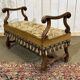 Banquette de fenêtre en noyer début XXème