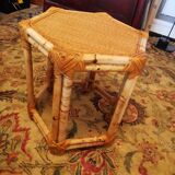 Ratin gueridon side table