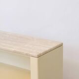 Shelf with travertine top by Lübke International, Germany.
