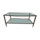 Brass and glass coffee table