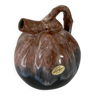 Vintage flamed ceramic pitcher