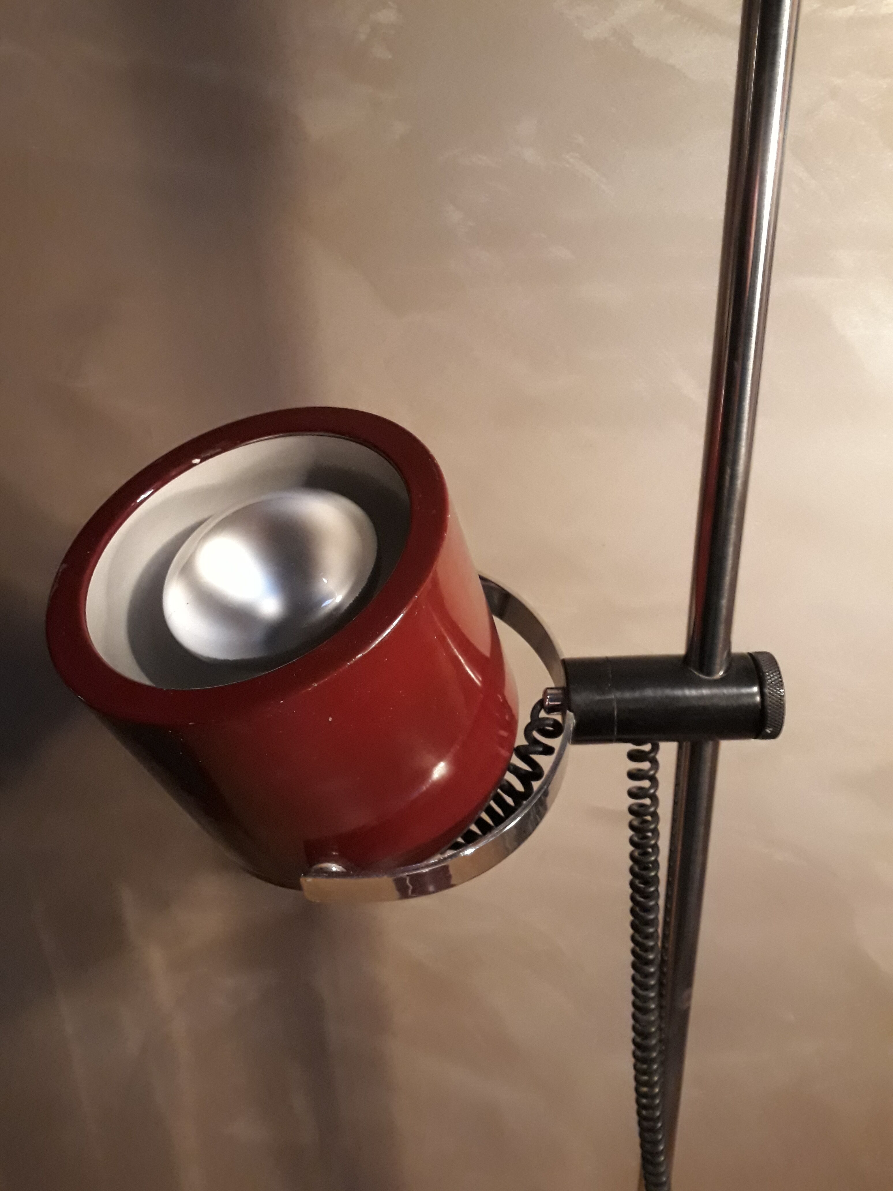 1950s Lamppost in burgundy and chrome