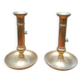 Pair of brass candlesticks
