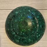Small salad bowl in genuine malachite