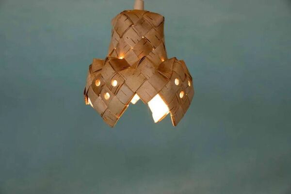 Suspension scandinave vintage des années 60, suspension Japandi