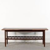 Table basse danoise vintage du milieu du siècle à deux niveaux en Afromosia.