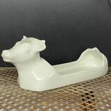 White ceramic butter dish
