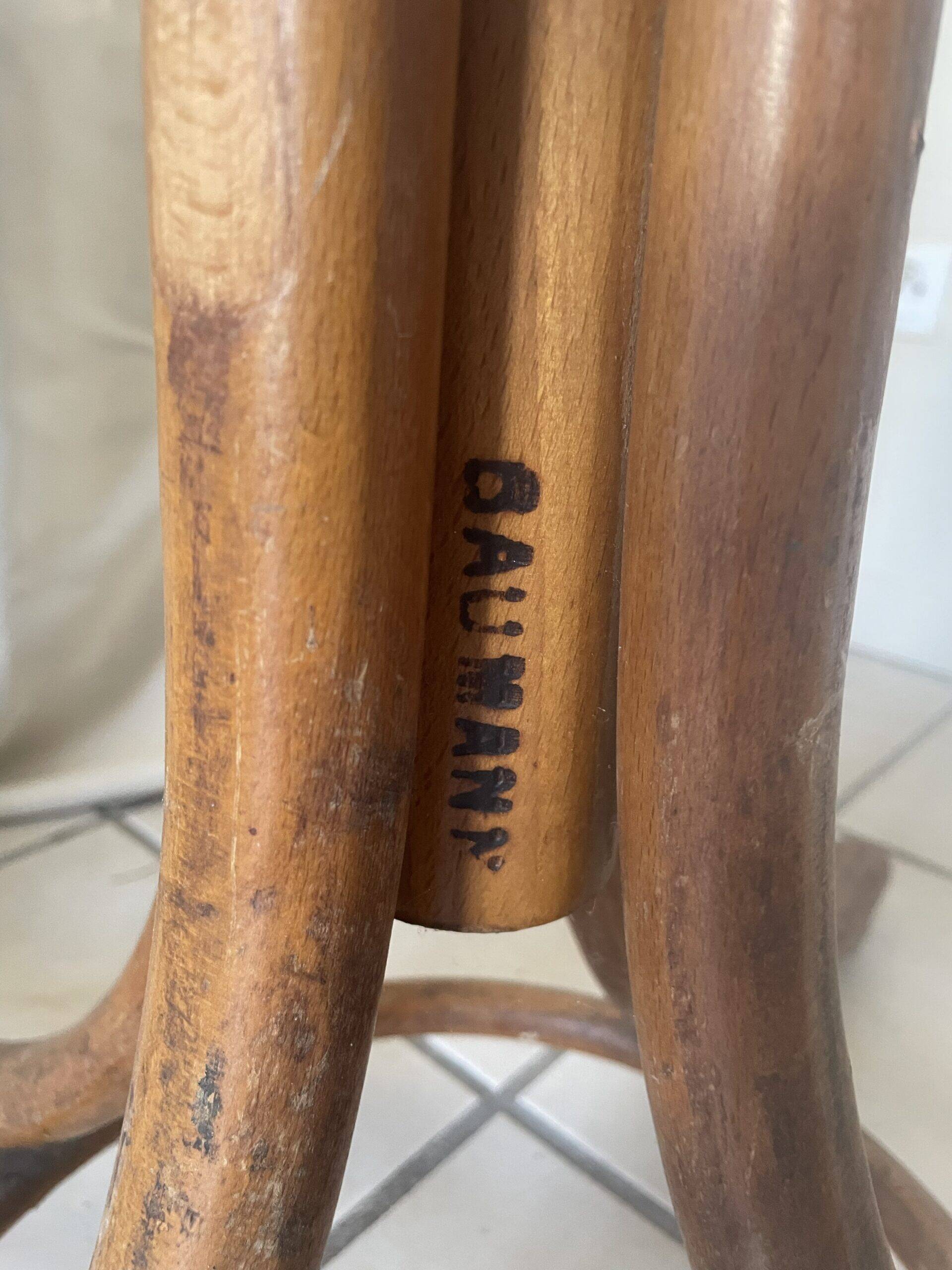 Curved wooden parrot coat rack by Baumann