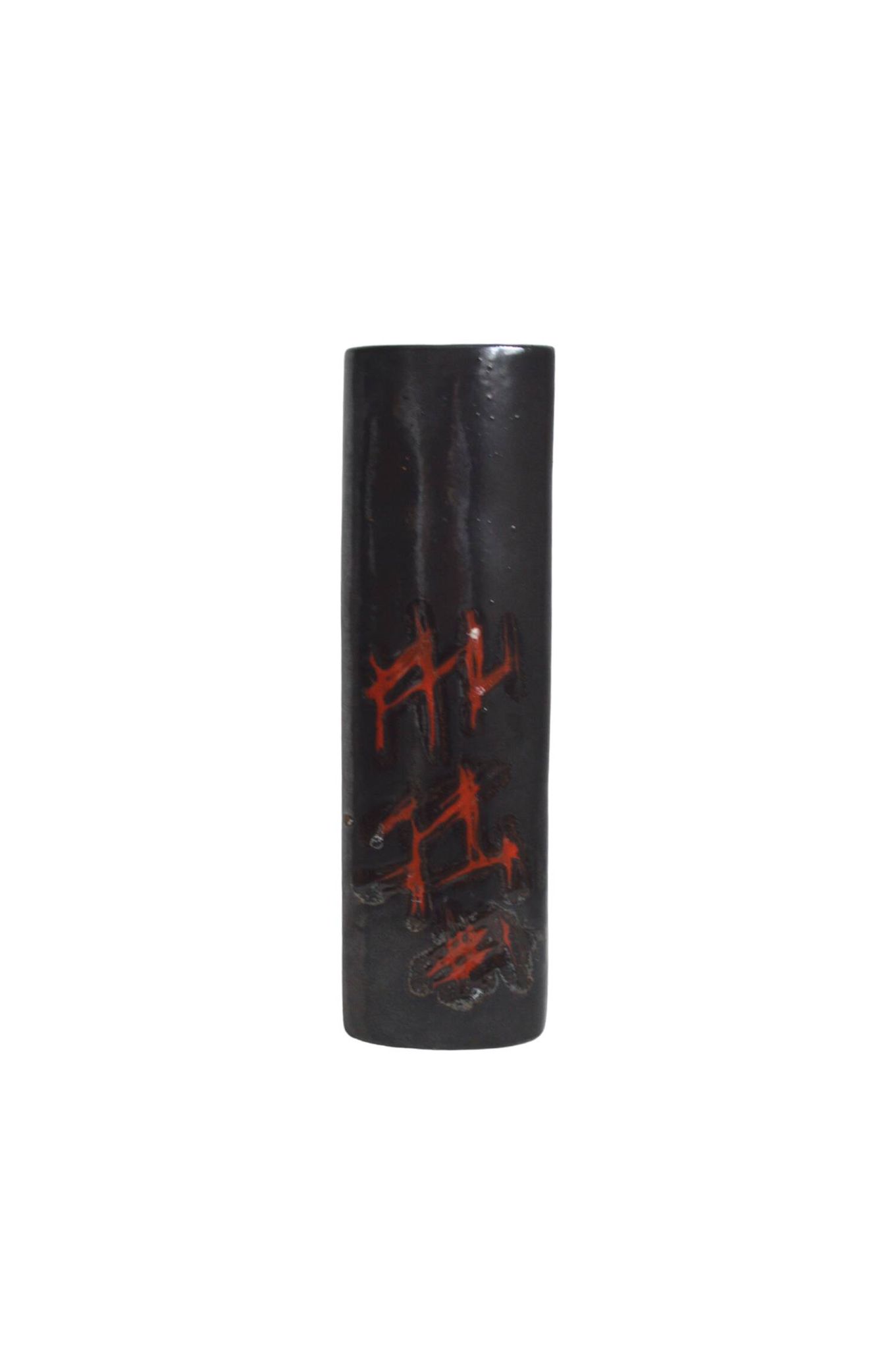 Black abstract vase