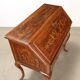 Antique writing desk in walnut with drawers and inlays, Italy, 18th century.