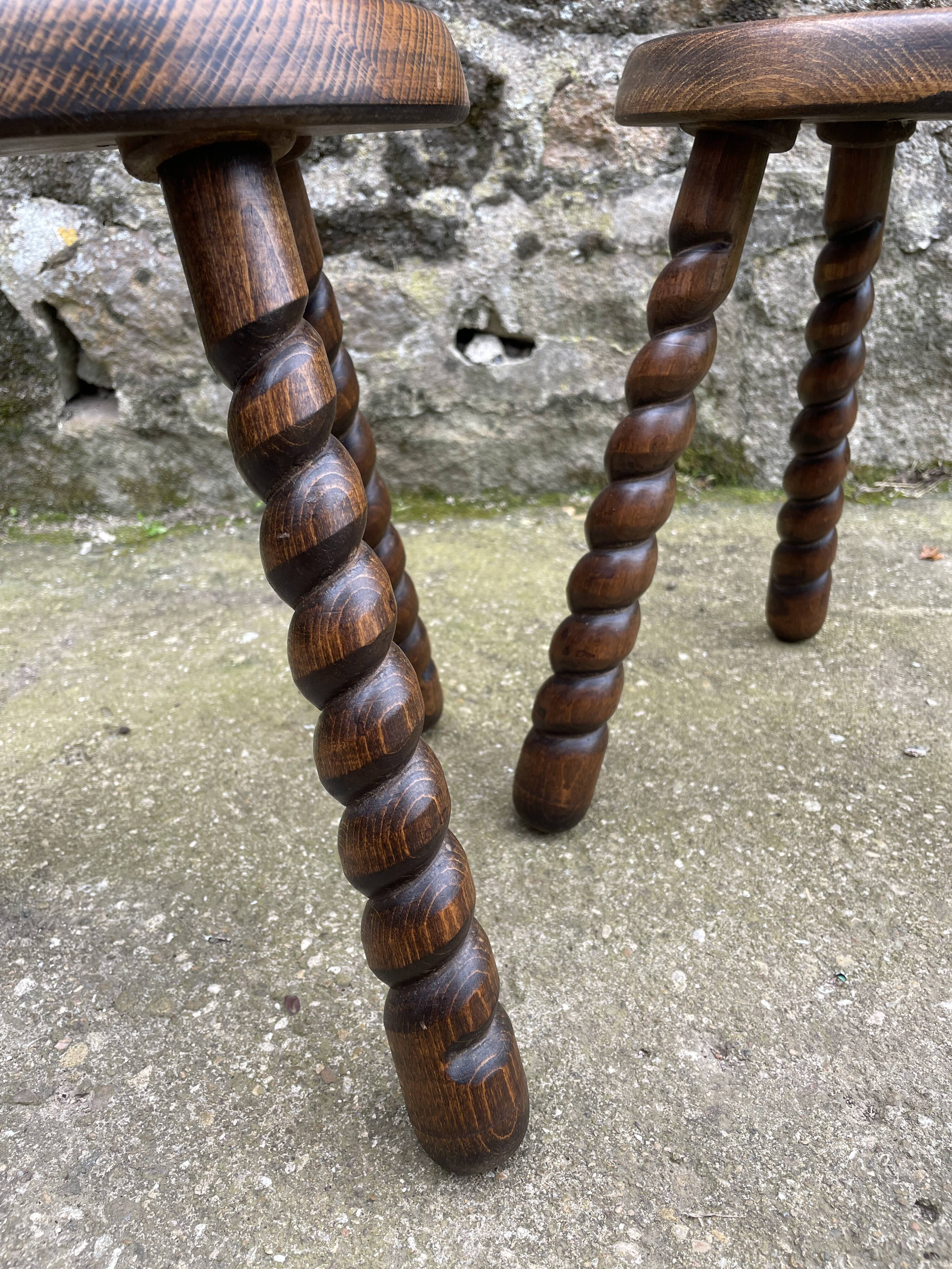 Pair of milking stools or plant holders