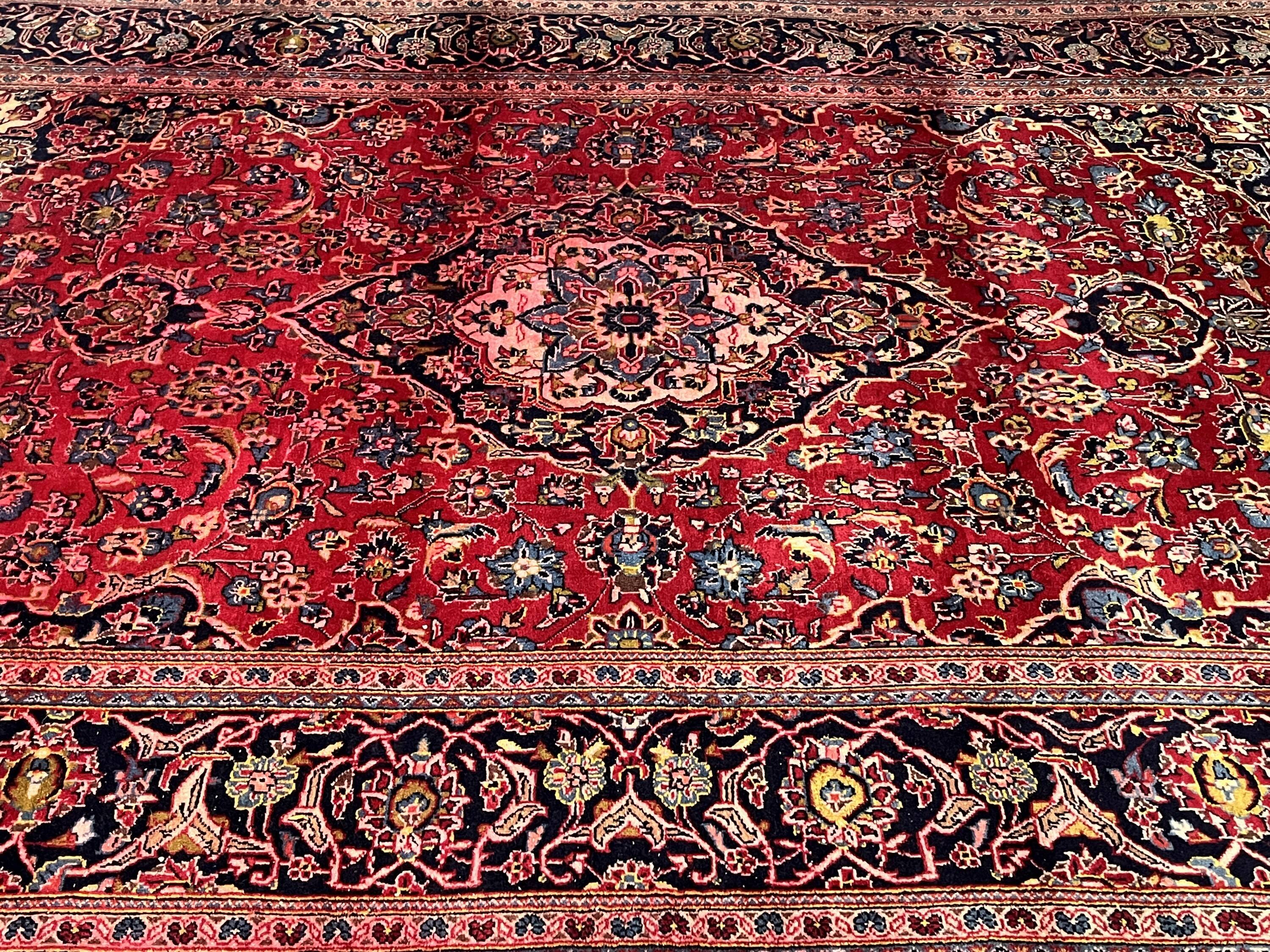 Tapis persan d'orient Iran KASHAN : 1.95 x 320 Mètres