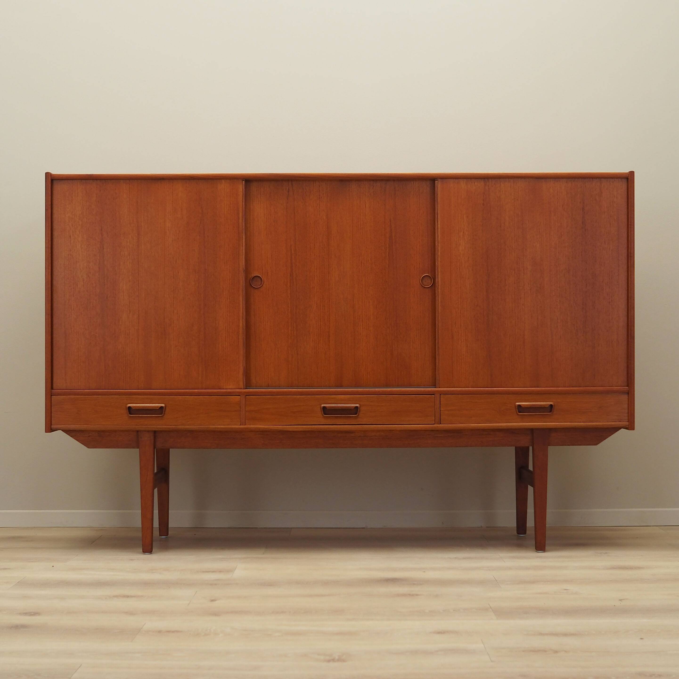 Teak highboard, Danish design, 1960s, production: Denmark