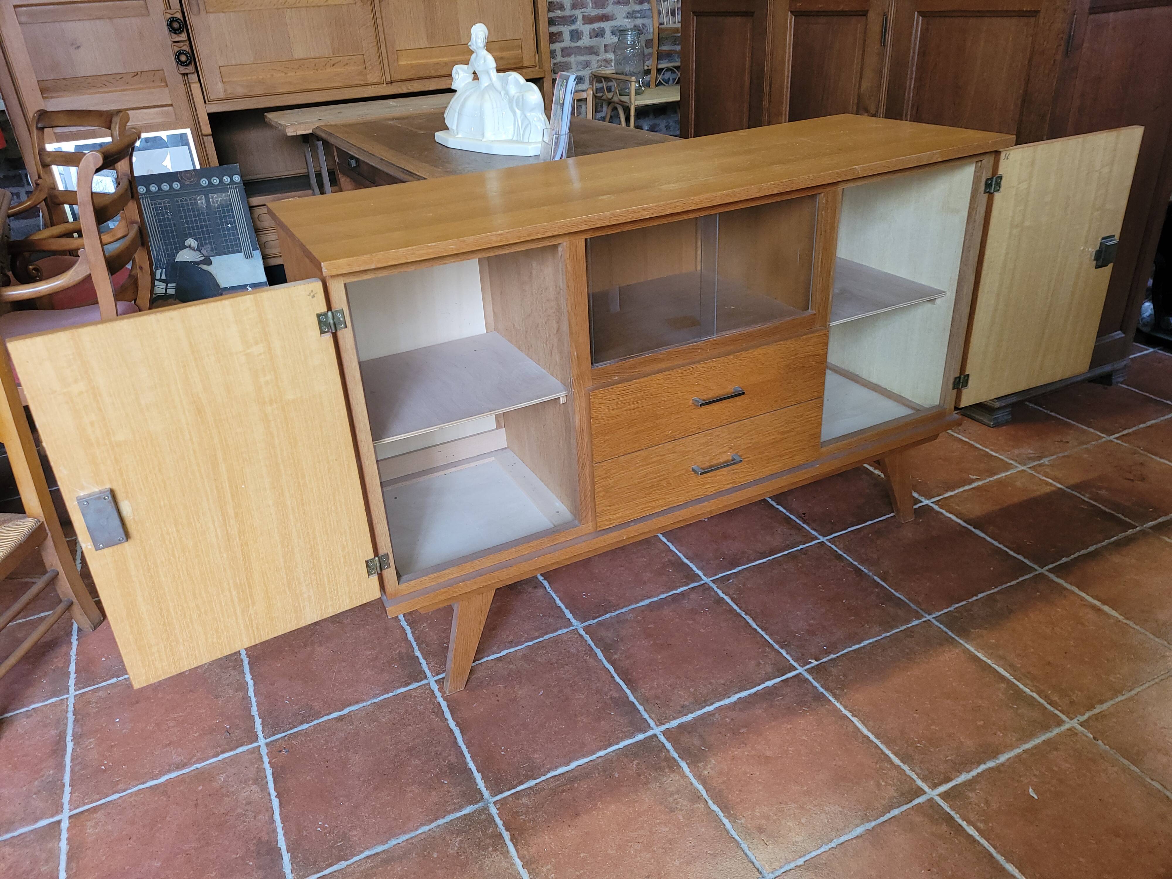 Vintage 60s oak sideboard