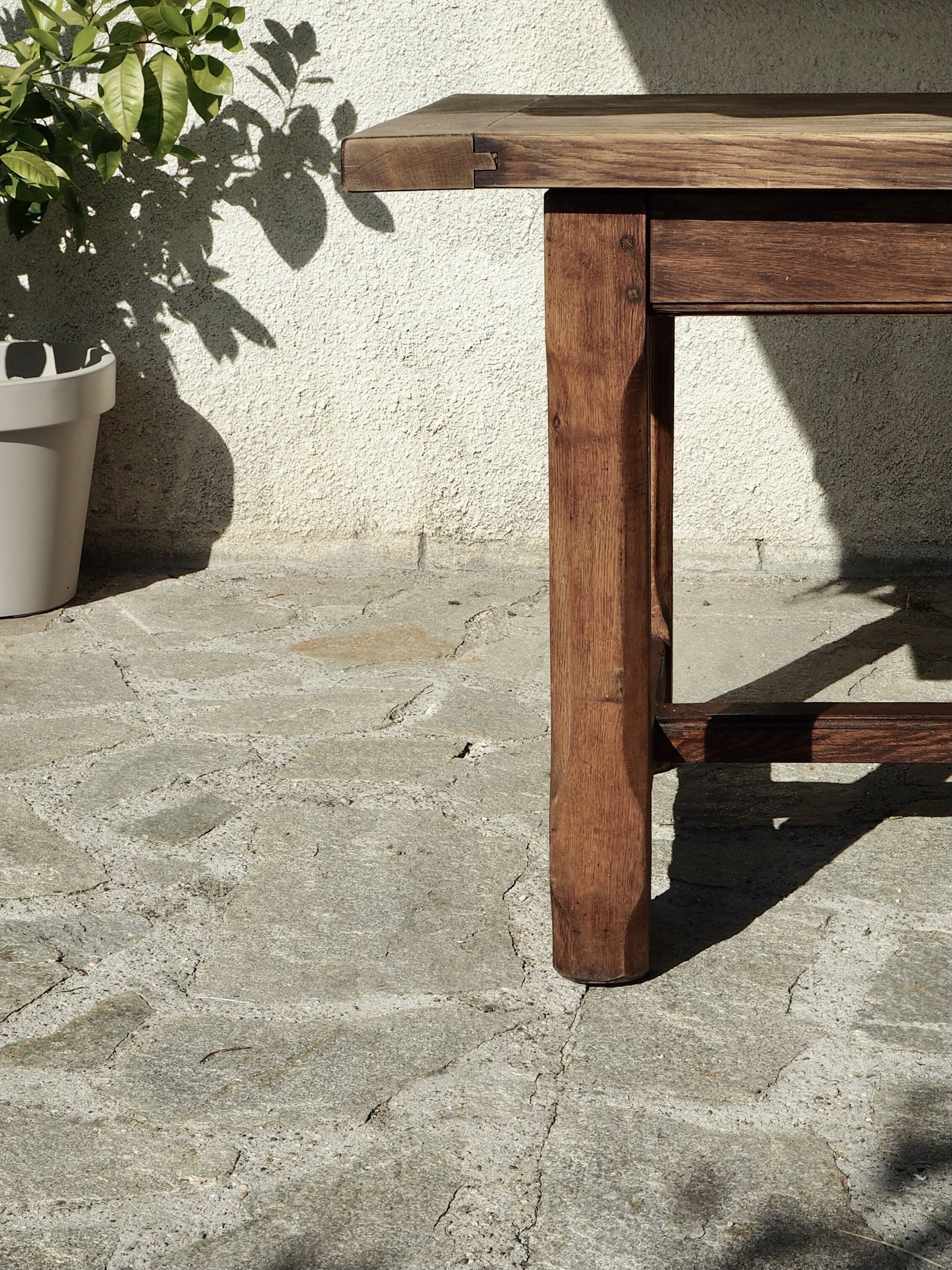 Table de ferme en bois 190cm
