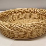 Braided wicker basket